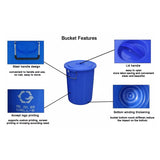 Factory price HDPE Food Grade plastic buckets with lids for water